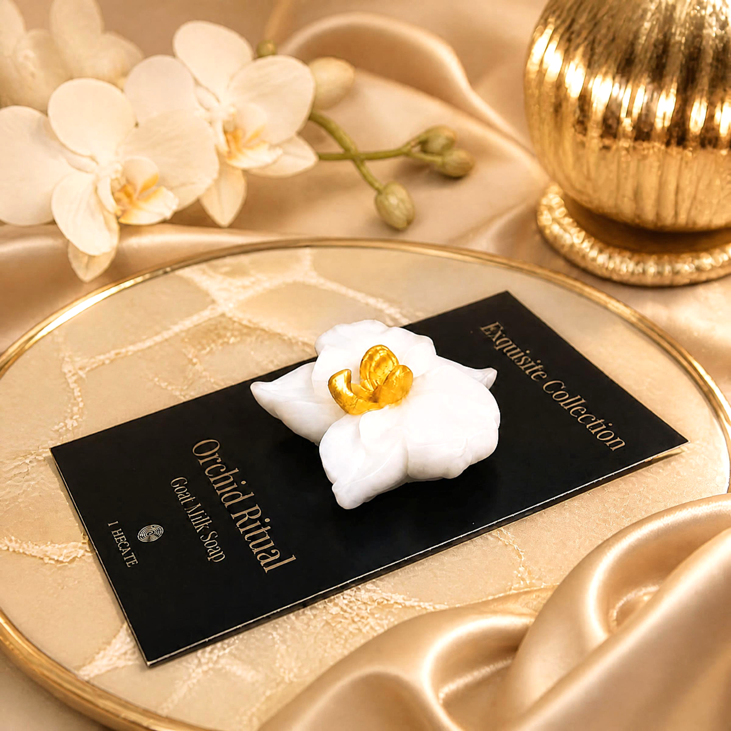 Orchid_goat_milk_soap on the tablecloth