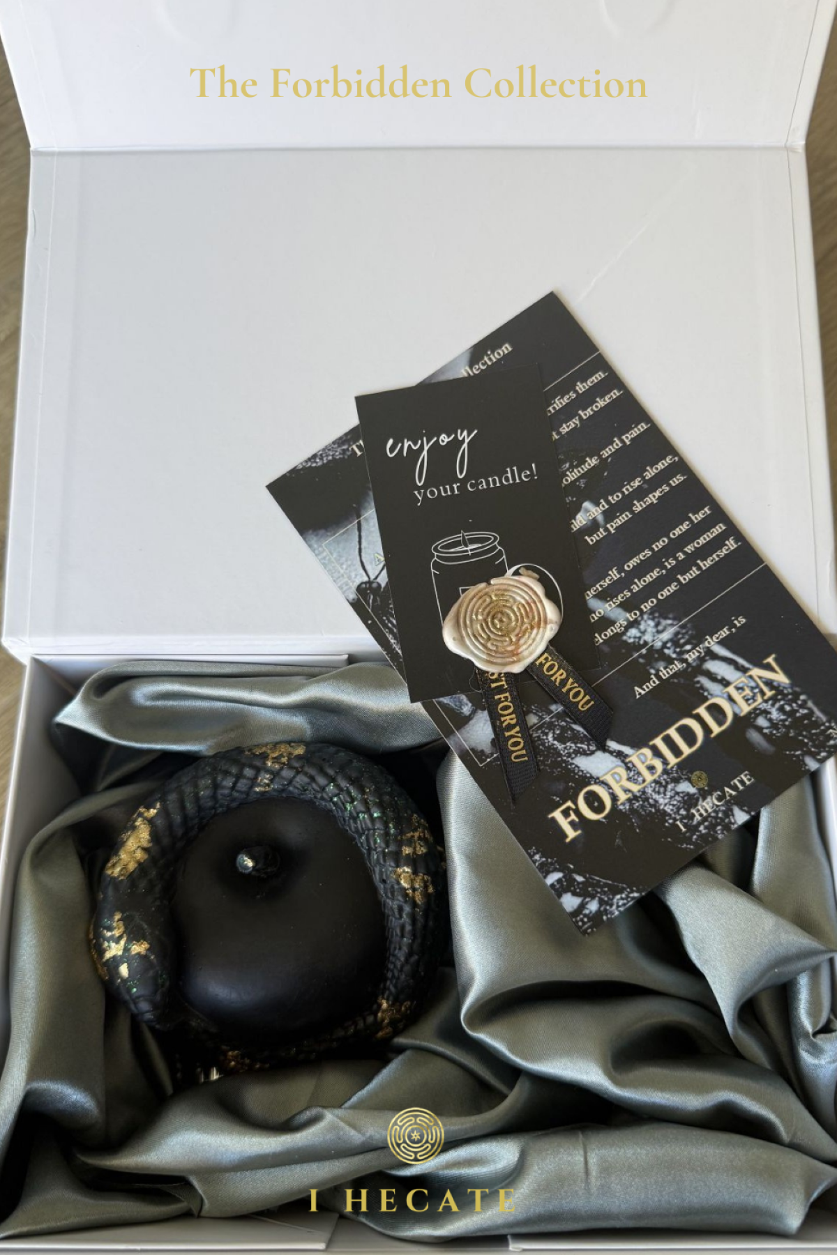 Forbidden Darkness luxury candle gift box by I Hecate Melbourne
