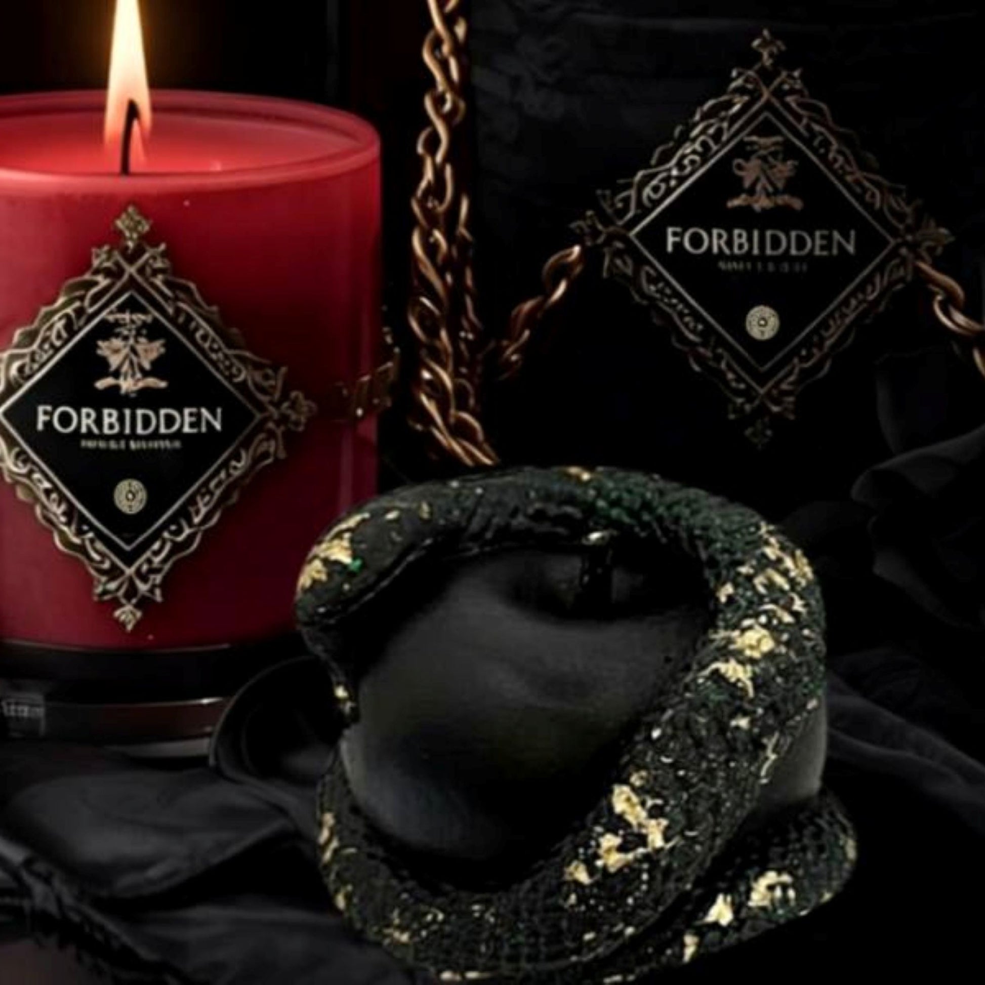 Forbidden Darkness ritual candle by I Hecate handcrafted luxury candle Melbourne