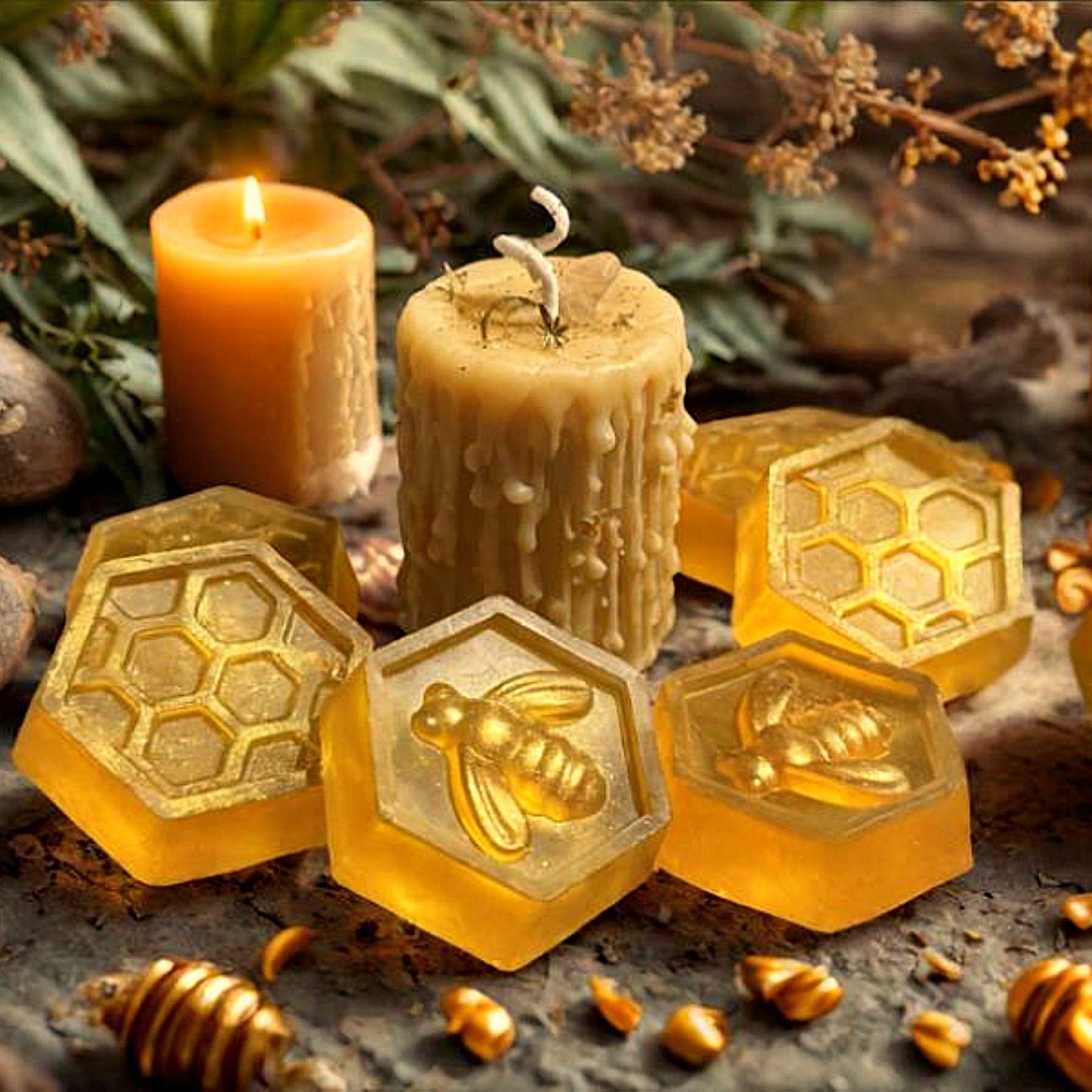 MAGICAL PACK FOR LITTLE HANDS -Mini Soaps & Beeswax Candle