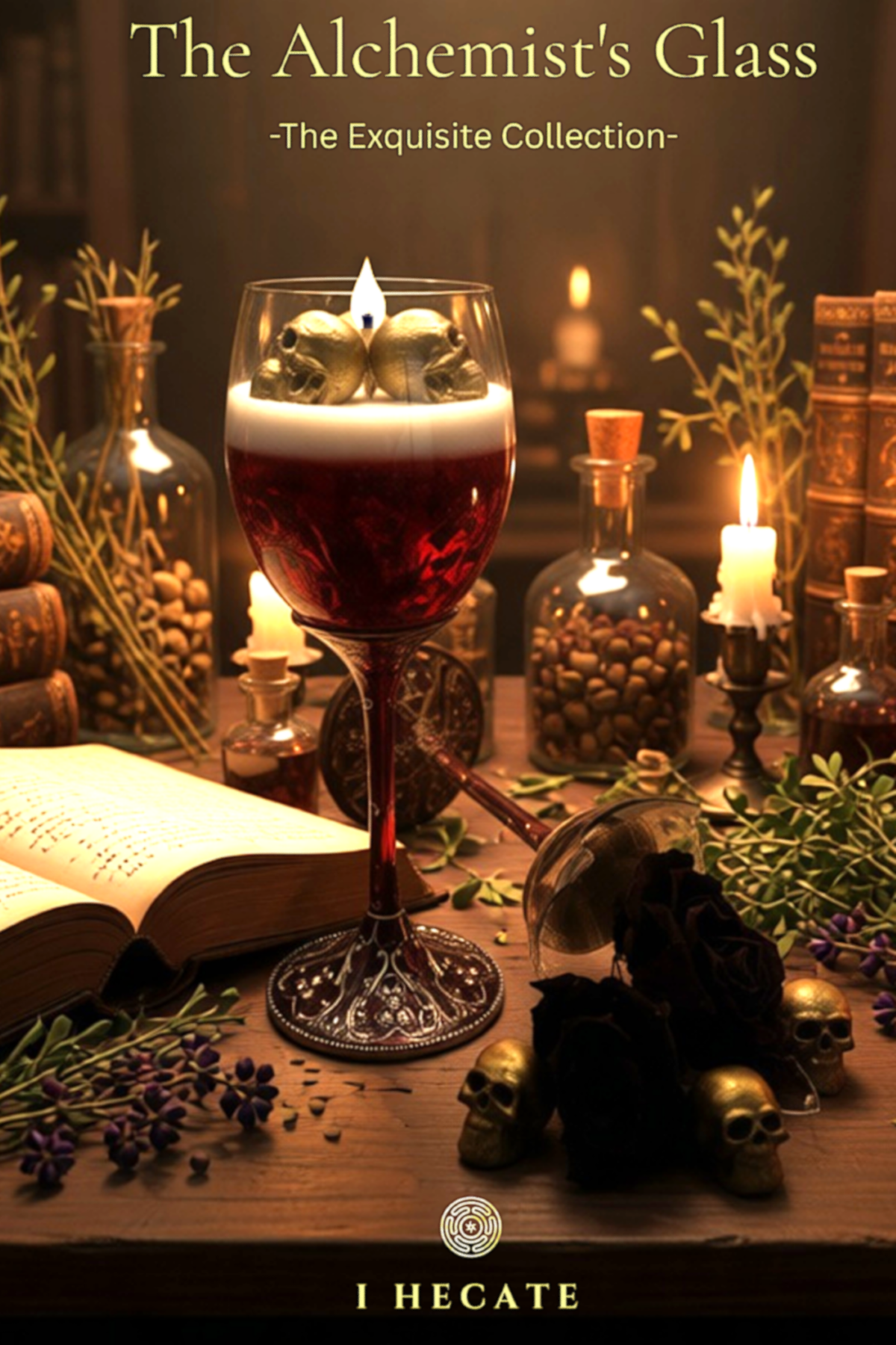 The Alchemist's Glass luxury ritual candle handcrafted in Melbourne by I Hecate